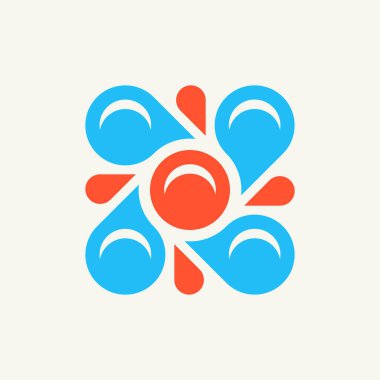 Soyut logo. Simge tasarımı. Şablon elementleri Geometrik soyut logolar