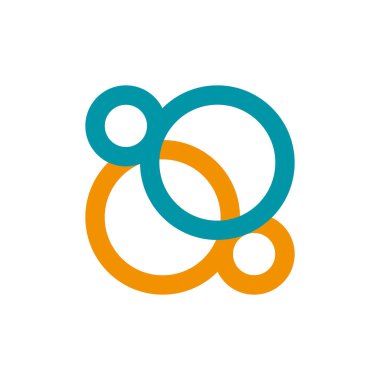 Soyut logo. Simge tasarımı. Şablon elementleri Geometrik soyut logolar