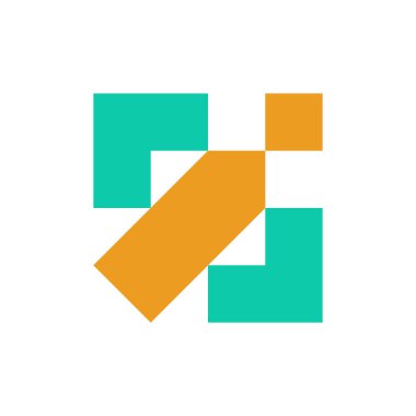 Soyut logo. Simge tasarımı. Şablon elementleri Geometrik soyut logolar