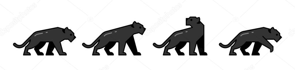 Panther Logo. Icon design. Template elements