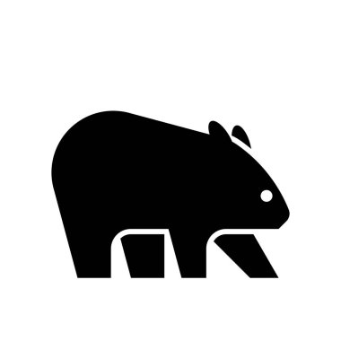 Wombat Logosu. Simge tasarımı. Şablon ögeleri