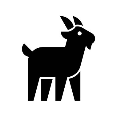 Keçi logosu. Simge tasarımı. Şablon öğeleri