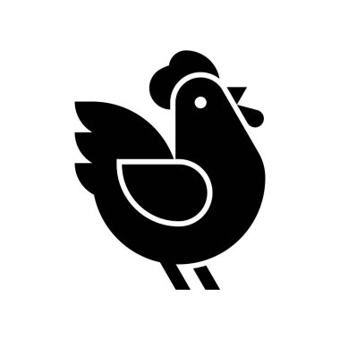 Tavuk Logosu. Simge tasarımı. Şablon ögeleri