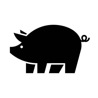 Domuz logosu. Simge tasarımı. Şablon öğeleri