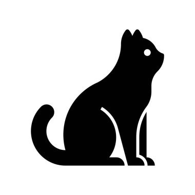 Kedi logosu. Simge tasarımı. Şablon öğeleri