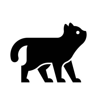 Kedi logosu. Simge tasarımı. Şablon öğeleri