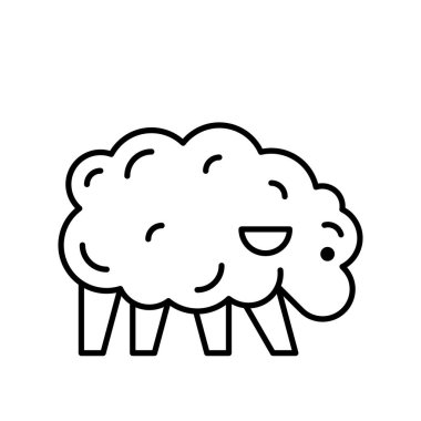 Koyun Logosu. Simge tasarımı. Şablon ögeleri