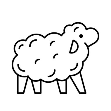 Koyun Logosu. Simge tasarımı. Şablon ögeleri