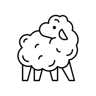 Koyun Logosu. Simge tasarımı. Şablon ögeleri