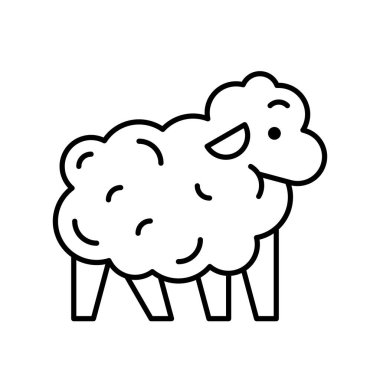 Koyun Logosu. Simge tasarımı. Şablon ögeleri