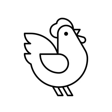 Tavuk Logosu. Simge tasarımı. Şablon ögeleri