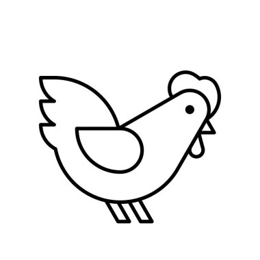 Tavuk Logosu. Simge tasarımı. Şablon ögeleri