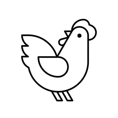 Tavuk Logosu. Simge tasarımı. Şablon ögeleri