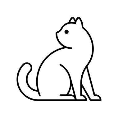 Kedi logosu. Simge tasarımı. Şablon öğeleri