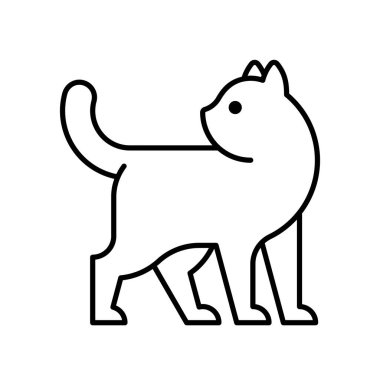 Kedi logosu. Simge tasarımı. Şablon öğeleri