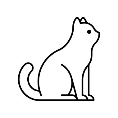 Kedi logosu. Simge tasarımı. Şablon öğeleri