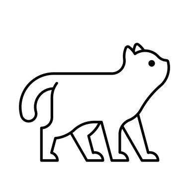 Kedi logosu. Simge tasarımı. Şablon öğeleri