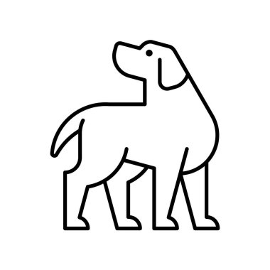 Köpek logosu. Simge tasarımı. Şablon öğeleri