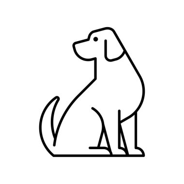 Köpek logosu. Simge tasarımı. Şablon öğeleri