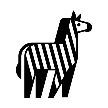 Zebra Logosu. Simge tasarımı. Şablon ögeleri