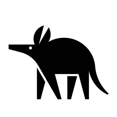 Yer domuzu logosu. Simge tasarımı. Şablon ögeleri