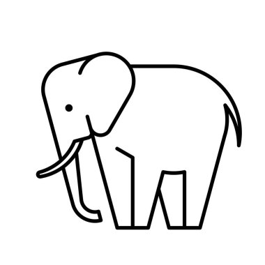 Fil logosu. Simge tasarımı. Şablon öğeleri