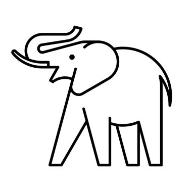 Fil logosu. Simge tasarımı. Şablon öğeleri