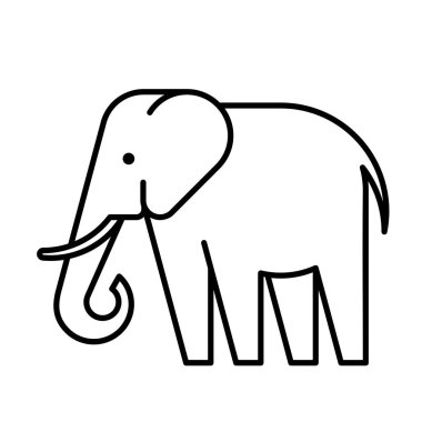 Fil logosu. Simge tasarımı. Şablon öğeleri