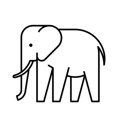 Fil logosu. Simge tasarımı. Şablon öğeleri