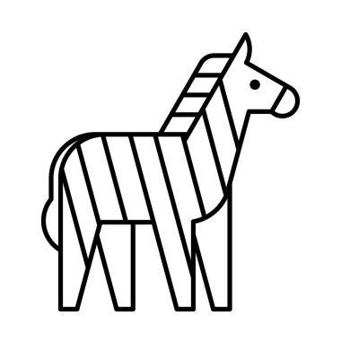 Zebra Logosu. Simge tasarımı. Şablon ögeleri