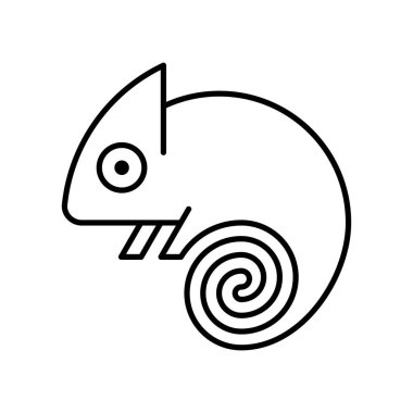 Bukalemun Logosu. Simge tasarımı. Şablon öğeleri