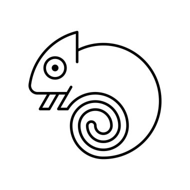 Bukalemun Logosu. Simge tasarımı. Şablon öğeleri