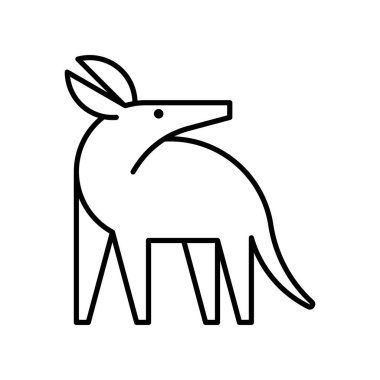 Yer domuzu logosu. Simge tasarımı. Şablon ögeleri