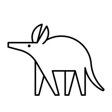 Yer domuzu logosu. Simge tasarımı. Şablon ögeleri