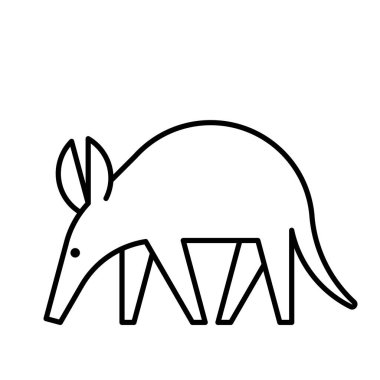 Yer domuzu logosu. Simge tasarımı. Şablon ögeleri