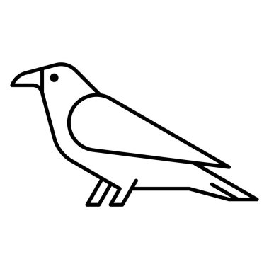 Kuzgun Logosu. Simge tasarımı. Şablon ögeleri