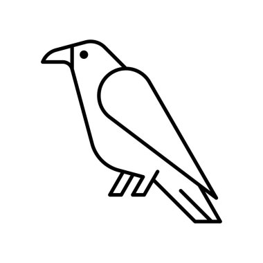 Kuzgun Logosu. Simge tasarımı. Şablon ögeleri