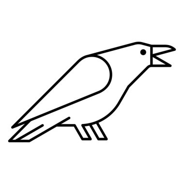 Kuzgun Logosu. Simge tasarımı. Şablon ögeleri