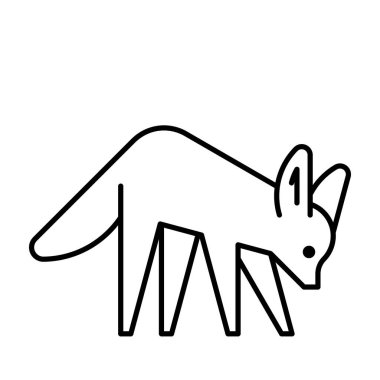 Fennec Fox Logosu. Simge tasarımı. Şablon ögeleri