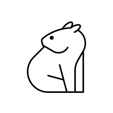 Wombat Logosu. Simge tasarımı. Şablon ögeleri