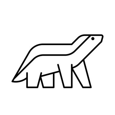 Bal Porsuğu Logosu. Simge tasarımı. Şablon ögeleri