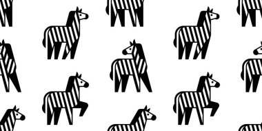 Zebra logosuyla kusursuz desen. beyaz arkaplanda izole