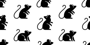 Fare logosuyla kusursuz desen. beyaz arkaplanda izole