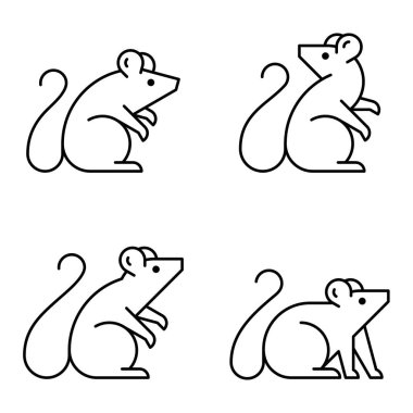 Fare logosu. Simge tasarımı. Şablon ögeleri