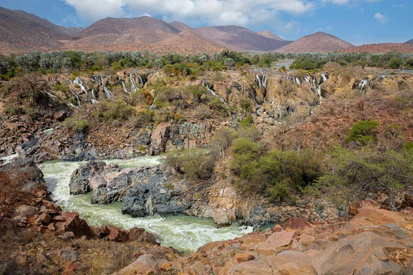 Quedas Epupa Rio Kuene Namíbia — Fotografia de Stock