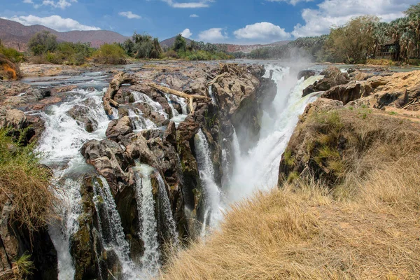 纳米比亚Kuene河上的Epupa瀑布 Jpg — 图库照片
