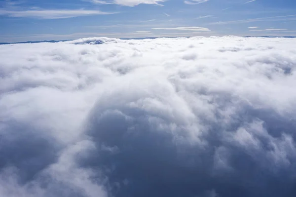 stock image Flying above the with a drone. Cloudscape background