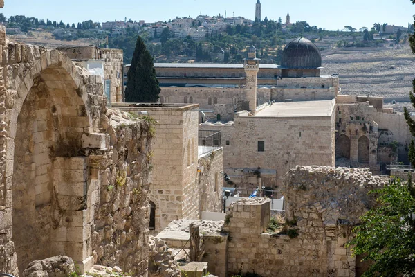 อาคารโบราณของเม องศ ของเยร ซาเล สราเอล — ภาพถ่ายสต็อก