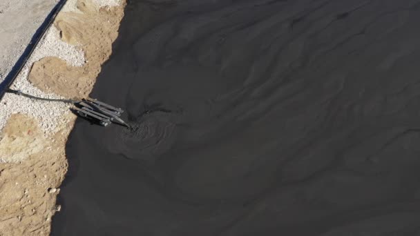 Bakır Madenindeki Ağır Metal Kirliliğinin Havadan Görüntüsü Madenci Artığı Gölete — Stok video