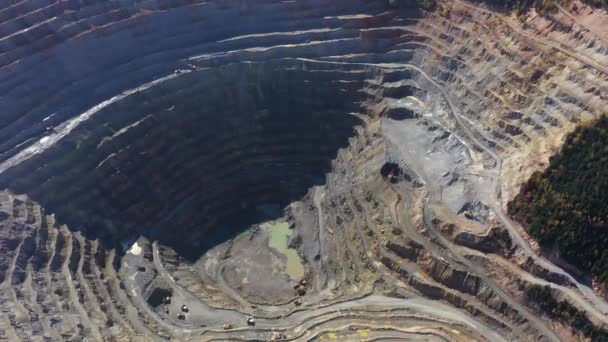 Вид Воздуха Медный Рудник Росия Монтана Румыния Беспилотнике — стоковое видео